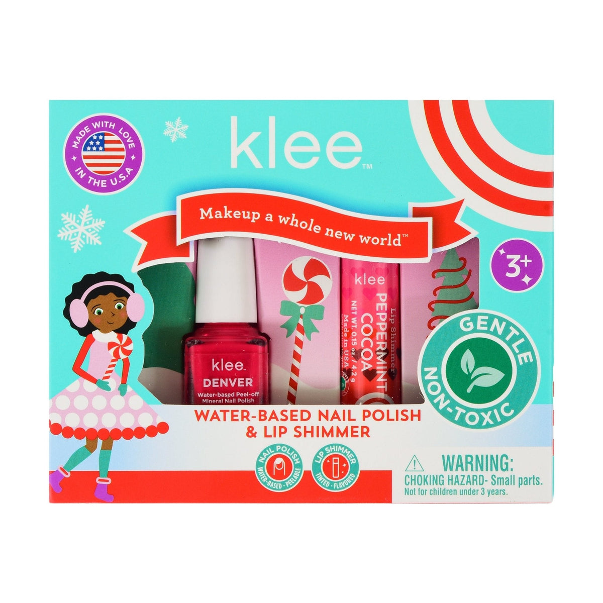 【Preorder ONLY 預購產品】Klee Naturals - Xmas Edition - Natural Lip Shimmer & Nail Polish Duo 聖誕版 - 天然閃色唇蜜 + 指甲油組合 (Angels&