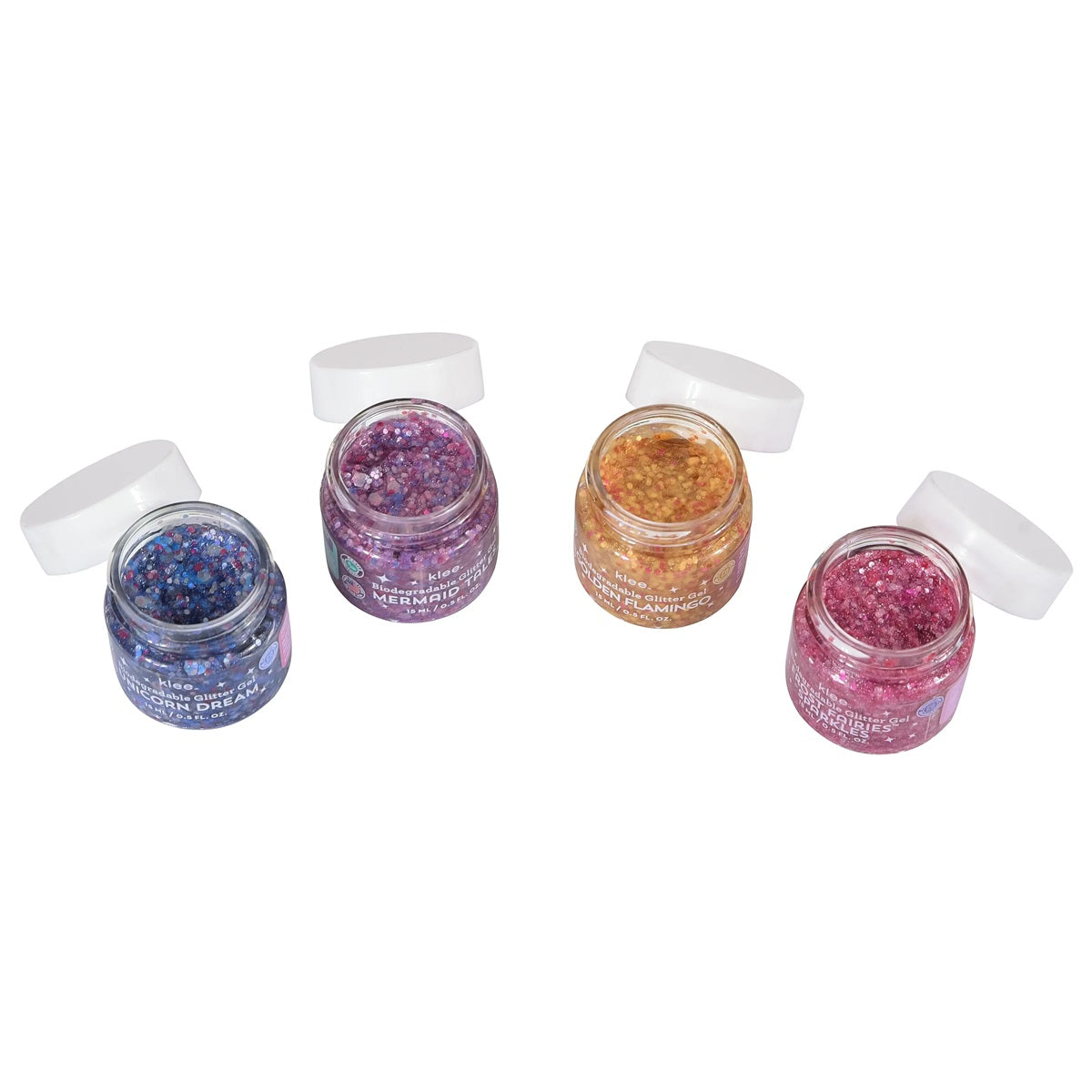 Klee Naturals Bio-Glitter Gel 4PC Kit (Mermaid Party) 閃粉啫喱4件組合 (人魚派對)