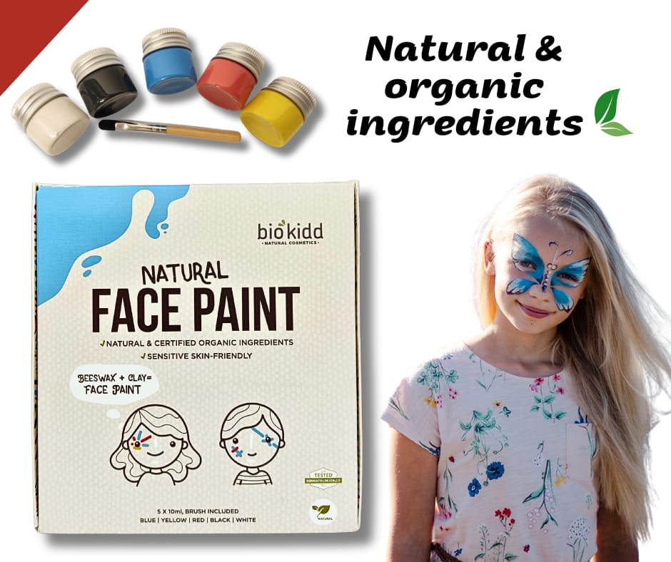 BioKidd Natural Face Paint 10ml x 5 (Colours) 天然臉譜彩繪 (5色)