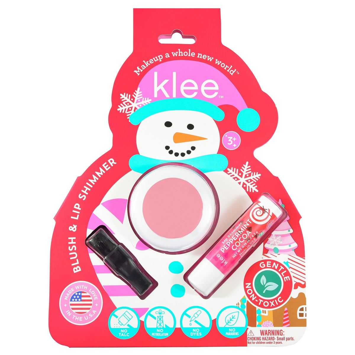 Klee Naturals - Xmas Edition - Natural Mineral Blush & Lip Shimmer Duo 聖誕版 - 天然礦物胭脂及唇蜜組合 (Crystal Glow)