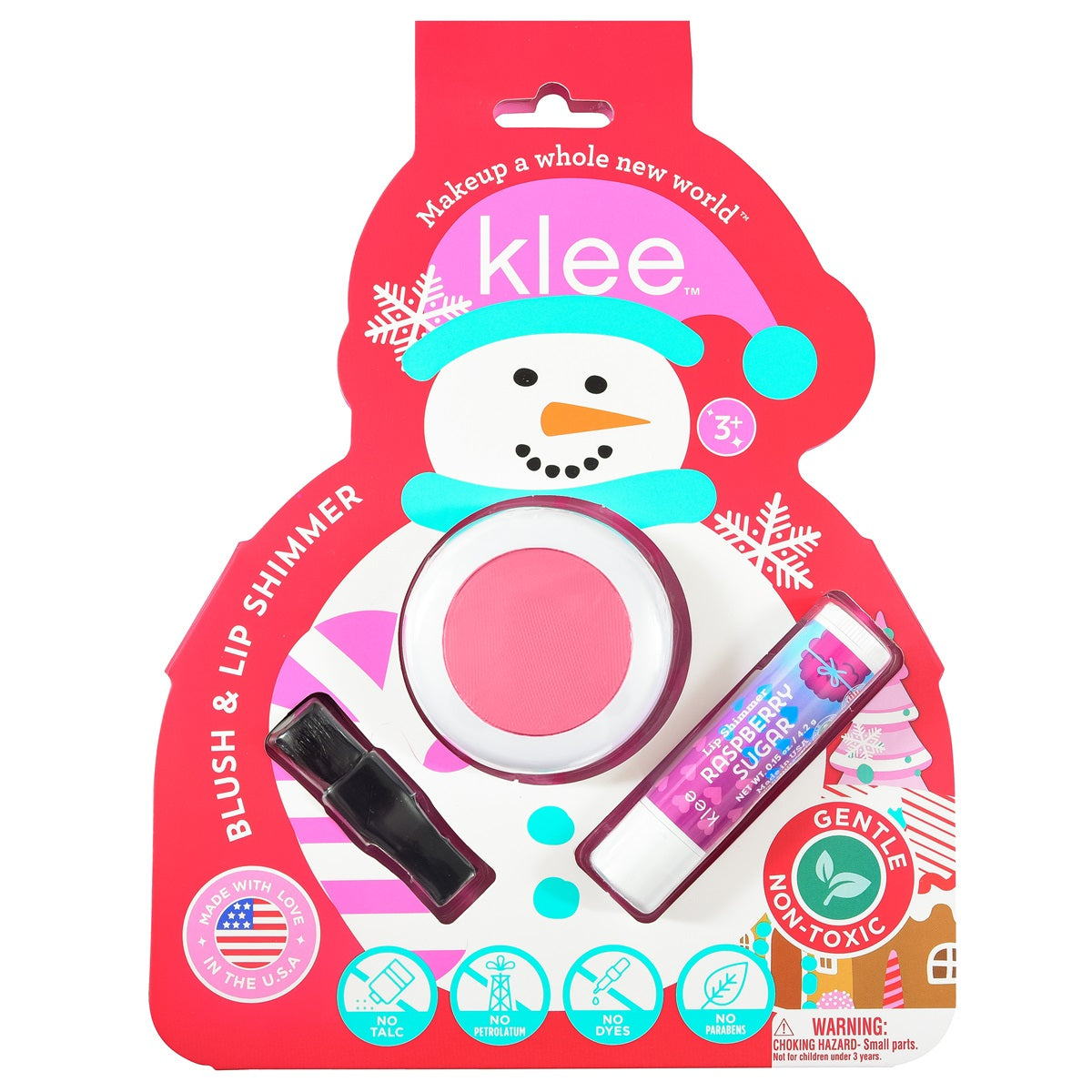 Klee Naturals - Xmas Edition - Natural Mineral Blush & Lip Shimmer Duo 聖誕版 - 天然礦物胭脂及唇蜜組合 (Glacier Pop)