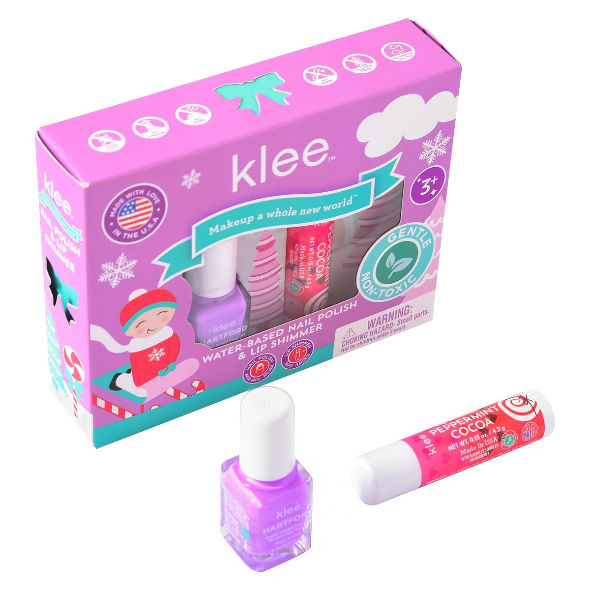 Klee Naturals - Xmas Edition - Natural Lip Shimmer & Nail Polish Duo 聖誕版 - 天然閃色唇蜜 + 指甲油組合 (Elves&