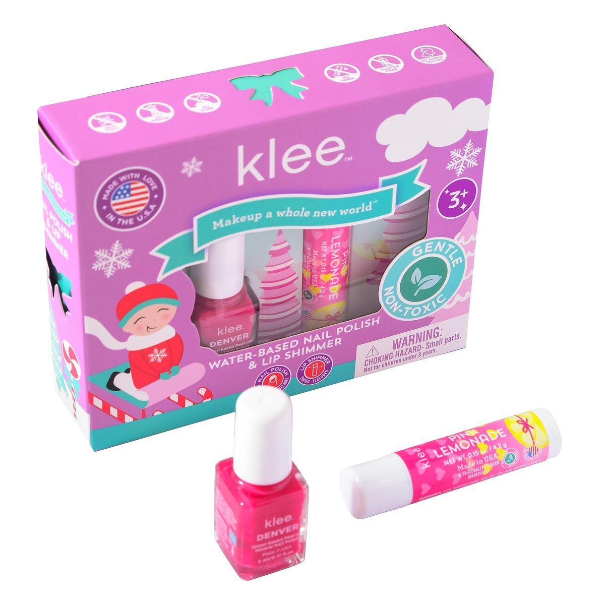 Klee Naturals - Xmas Edition - Natural Lip Shimmer & Nail Polish Duo 聖誕版 - 天然閃色唇蜜 + 指甲油組合 (Angels&