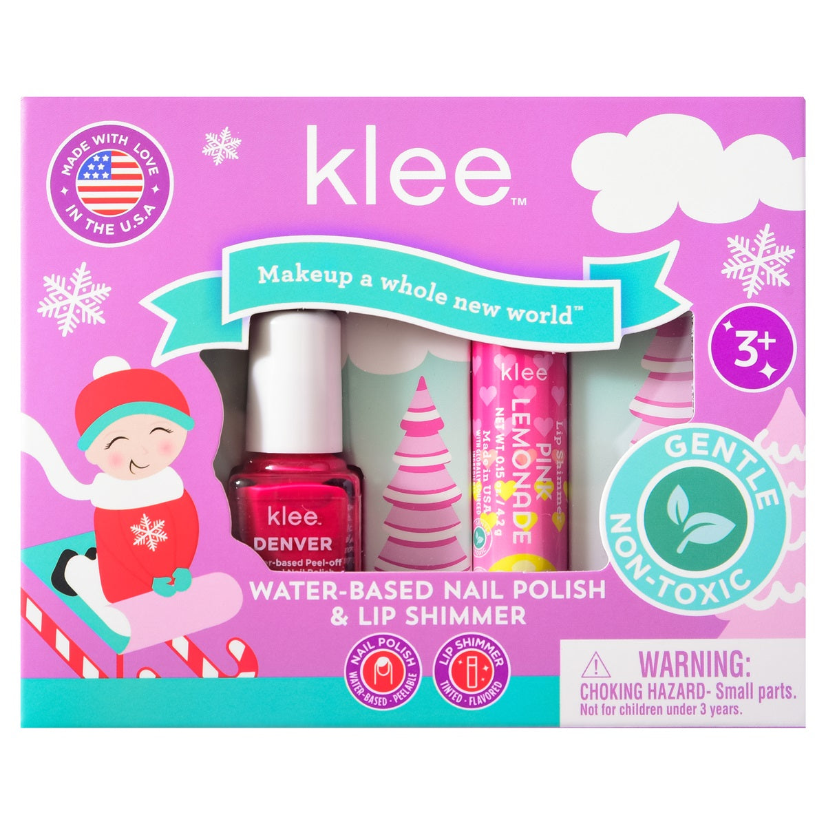 Klee Naturals - Xmas Edition - Natural Lip Shimmer & Nail Polish Duo 聖誕版 - 天然閃色唇蜜 + 指甲油組合 (Angels&