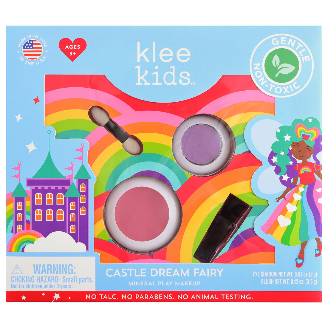 Klee Kids Pressed Eyeshadow & Blush 2PC Set (Castle Dream Fairy) 天然礦物眼影胭脂2件組合 (城堡精靈)