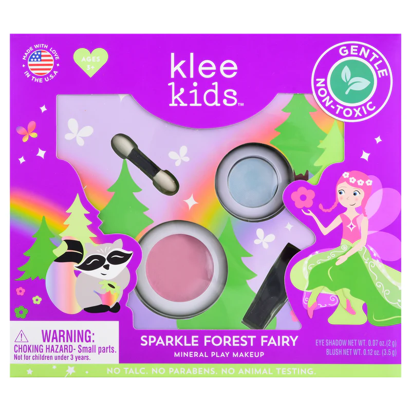 Klee Kids Pressed Eyeshadow & Blush Set 2PC (Sparkle Forest Fairy) 天然礦物眼影胭脂2件組合 (森林精靈)