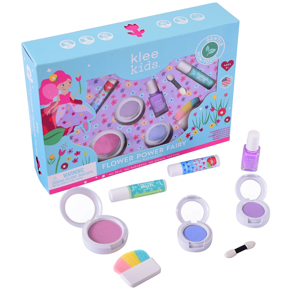 Klee Kids Deluxe Makeup 6PC Kit (Flower Power Fairy) 天然礦物彩妝香水組合 (繁花精靈)