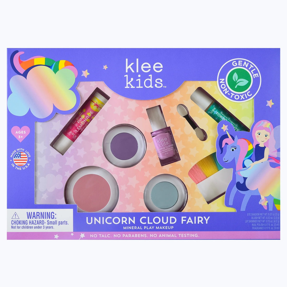 Klee Kids Deluxe Makeup 6PC Kit (Unicorn Cloud Fairy) 天然礦物彩妝香水組合 (彩雲精靈)