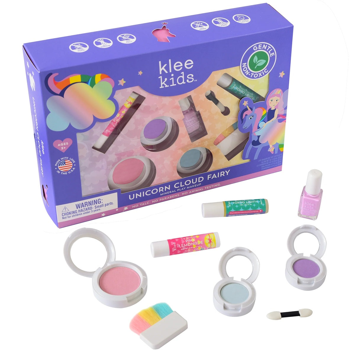 Klee Kids Deluxe Makeup 6PC Kit (Unicorn Cloud Fairy) 天然礦物彩妝香水組合 (彩雲精靈)