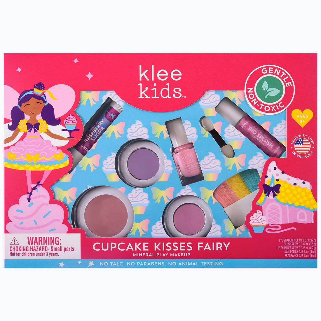Klee Kids Deluxe Makeup 6PC Kit (Cupcake Kisses Fairy) 天然礦物彩妝香水組合 (甜點精靈)