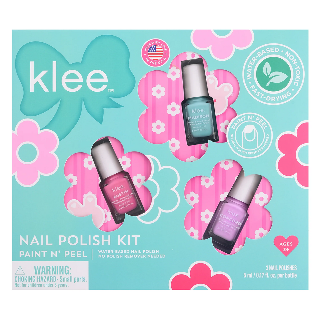 Klee Kids Water-based Mini Nail Polish Kit (Fairy Showers) 兒童水溶性迷你指甲油套裝 (仙子派對)