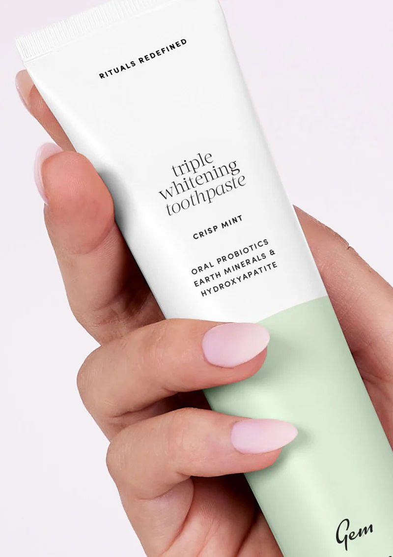 GEM Triple Whitening Toothpaste (Crisp Mint) 三重潔白益生菌牙膏 (清新薄荷味) 100g