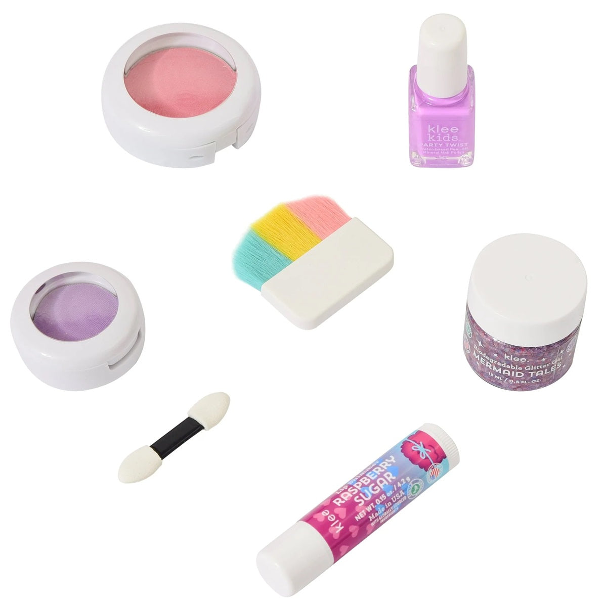 Klee Kids Pressed Powder Makeup 5PC Kit (Fiesta Giggles Fairy) 天然礦物彩妝5件組合 (歡樂精靈)