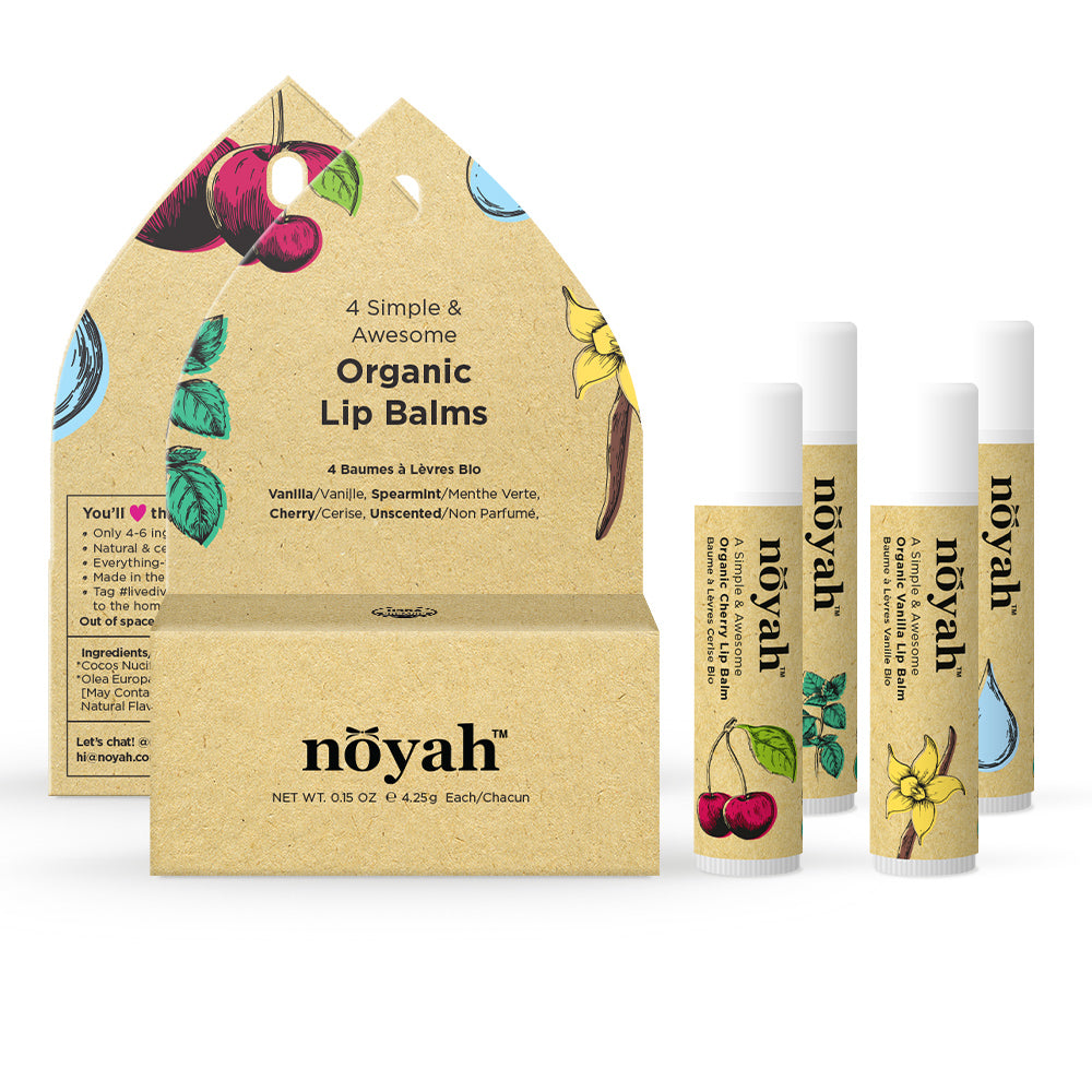 Noyah Lip Balm (4 Flavor Combo) 有機潤唇膏 (4味組合) 4.25g x 4
