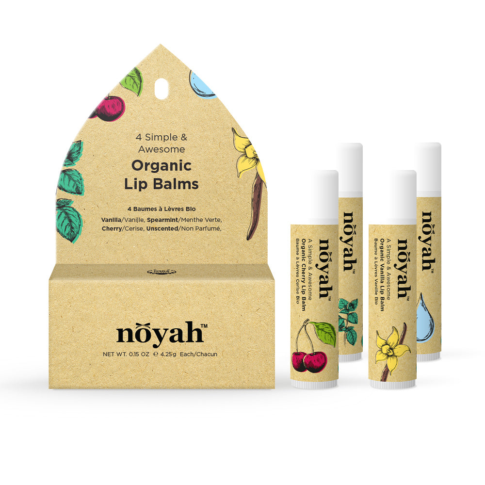 Noyah Lip Balm (4 Flavor Combo) 有機潤唇膏 (4味組合) 4.25g x 4