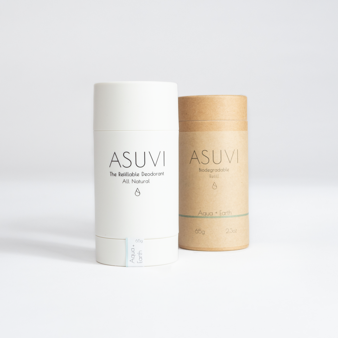 Asuvi Deodorant - Normal/Aqua+Earth 減汗香體膏 - 一般配方/舒心橘木調 65g