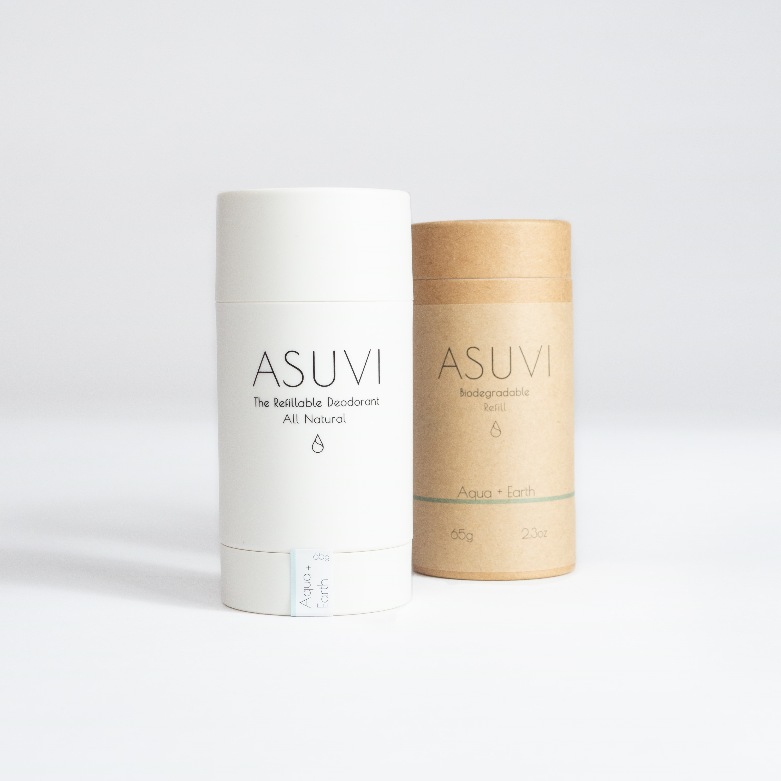 Asuvi Deodorant - Normal/Aqua+Earth 減汗香體膏 - 一般配方/舒心橘木調 65g