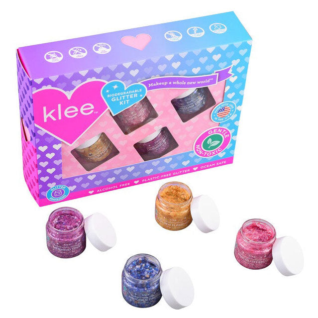 Klee Naturals Bio-Glitter Gel 4PC Kit (Mermaid Paradise) 閃粉啫喱4件組合 (人魚仙境)