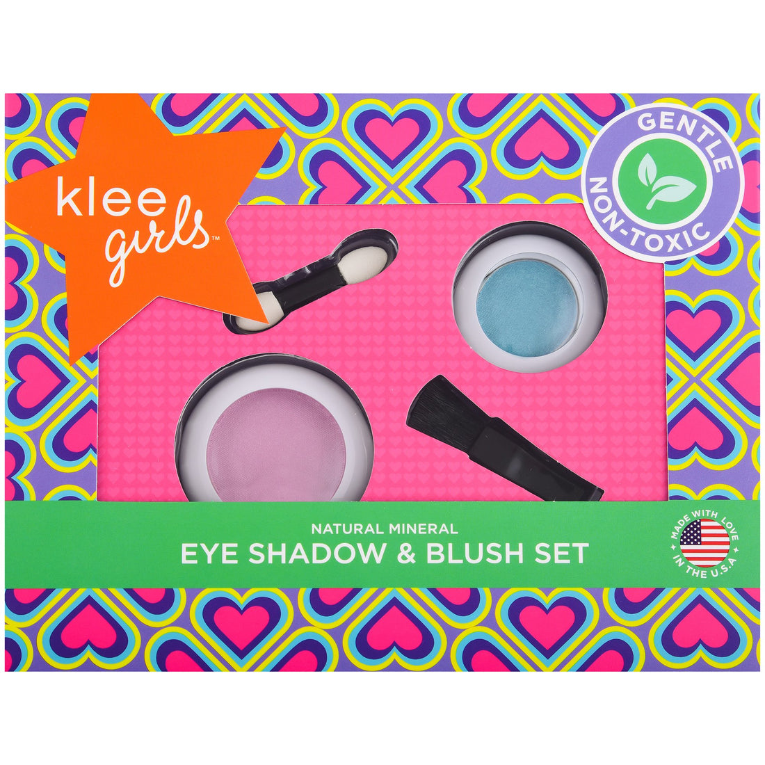 Klee Girls Pressed Eyeshadow &amp; Blush Set 2PC (Wink &amp; Smile) 天然礦物眼影胭脂2件組合 (眉開眼笑)