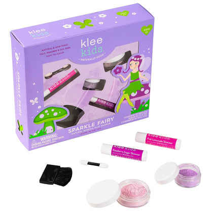 Klee Kids Loose Powder 4PC Kit (Sparkle Fairy) 天然礦物彩妝4件組合 (閃耀精靈)
