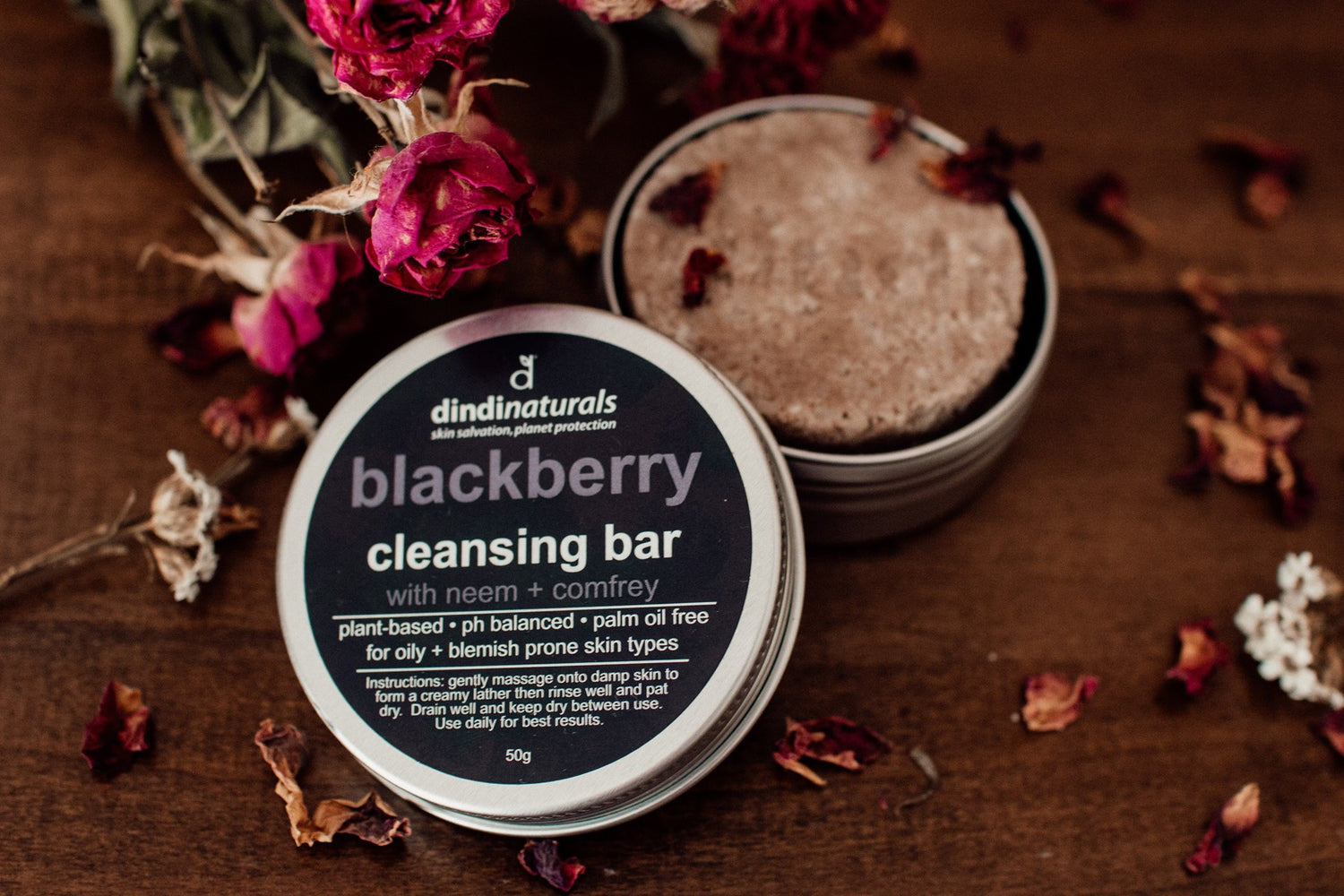 Dindi Blackberry Cleansing Bar 黑莓籽油潔面餅 50g