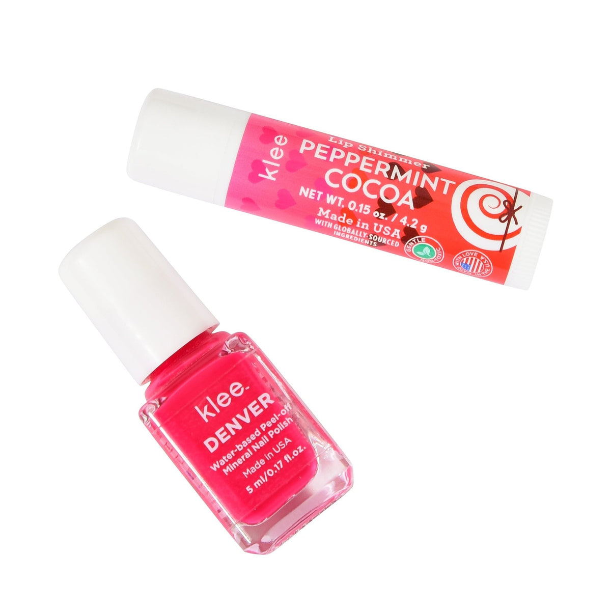 【Preorder ONLY 預購產品】Klee Naturals - Xmas Edition - Natural Lip Shimmer &amp; Nail Polish Duo 聖誕版 - 天然閃色唇蜜 + 指甲油組合 (Angels&
