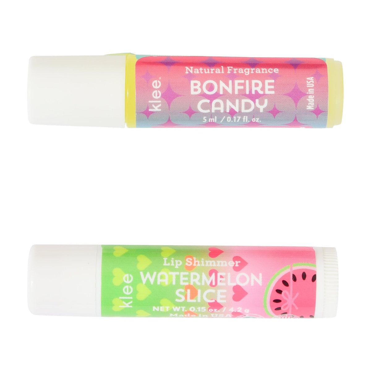 【Preorder ONLY 預購產品】Klee Naturals - Xmas Edition - Natural Lip Shimmer &amp; Natural Fragrance Duo 聖誕版 - 天然閃色唇蜜 + 天然香水組合 (Bonfire Candy)