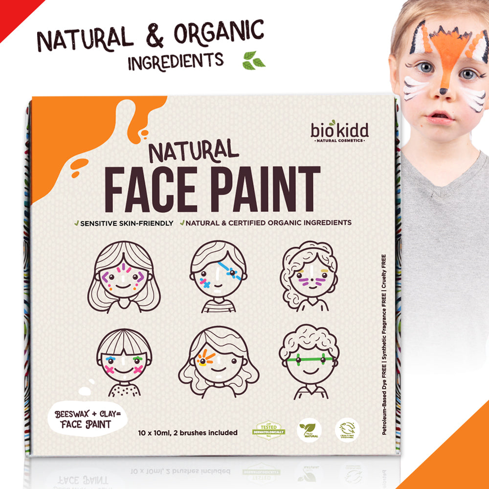 BioKidd Natural Face Paint 10ml x 10 (Colours) 天然臉譜彩繪 (10色)