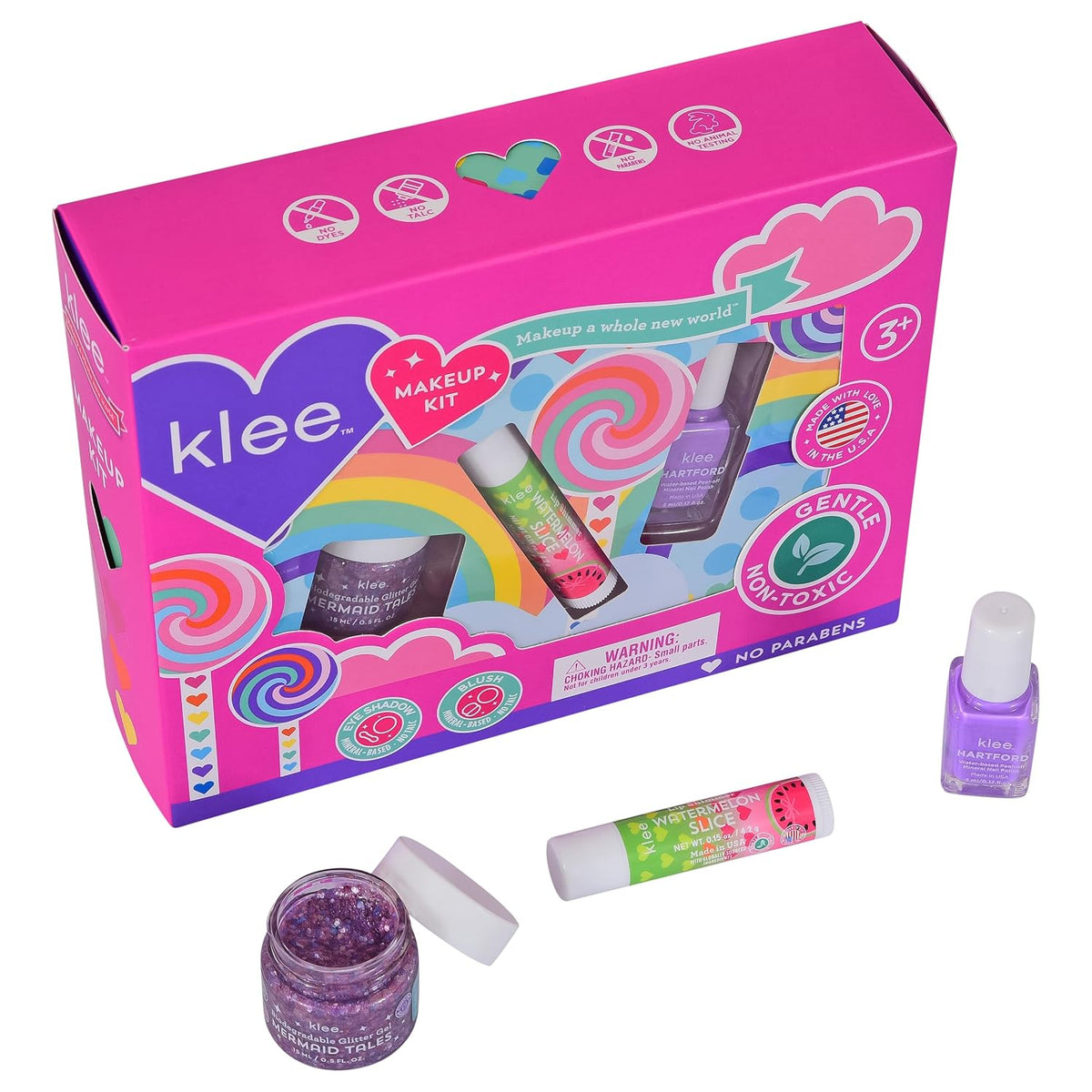 【Preorder ONLY 預購產品】Klee Mini Makeup Kit 3PC (Swirling Purple) 迷你指甲油彩妝3件組合 (紫色旋渦)