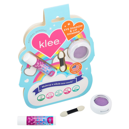 Klee Naturals Eyeshadow+Lip Shimmer Set (Sugar Plum Twinkle) 天然礦物眼影及唇蜜組合 (深紫色)