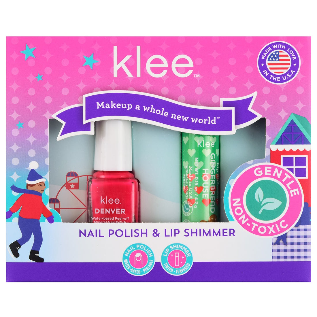 Klee Naturals - Xmas Edition - Natural Lip Shimmer &amp; Nail Polish Duo 聖誕版 - 天然閃色唇蜜 + 指甲油組合 (Elves&