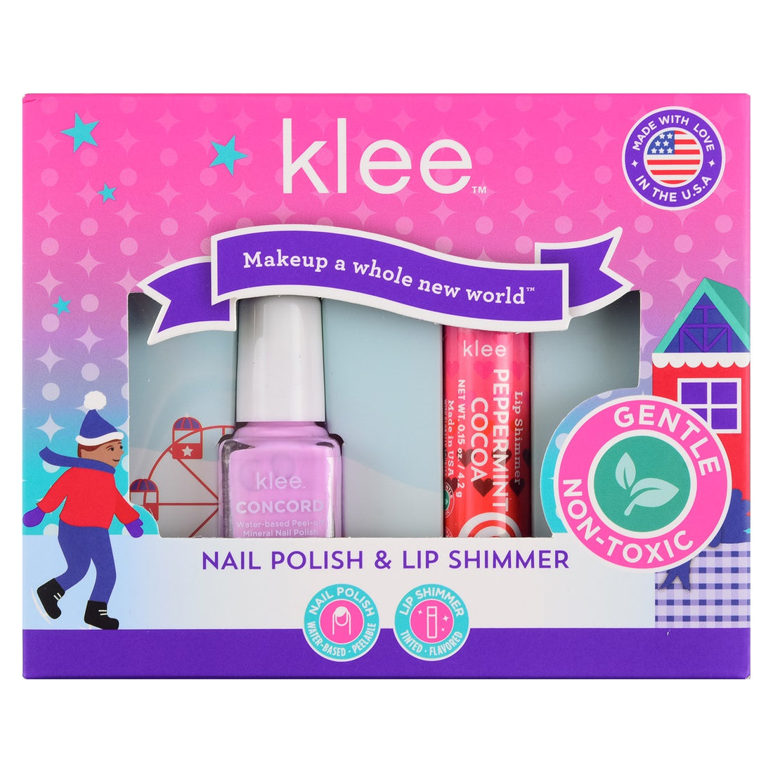 Klee Naturals - Xmas Edition - Natural Lip Shimmer &amp; Nail Polish Duo 聖誕版 - 天然閃色唇蜜 + 指甲油組合 (Angels&