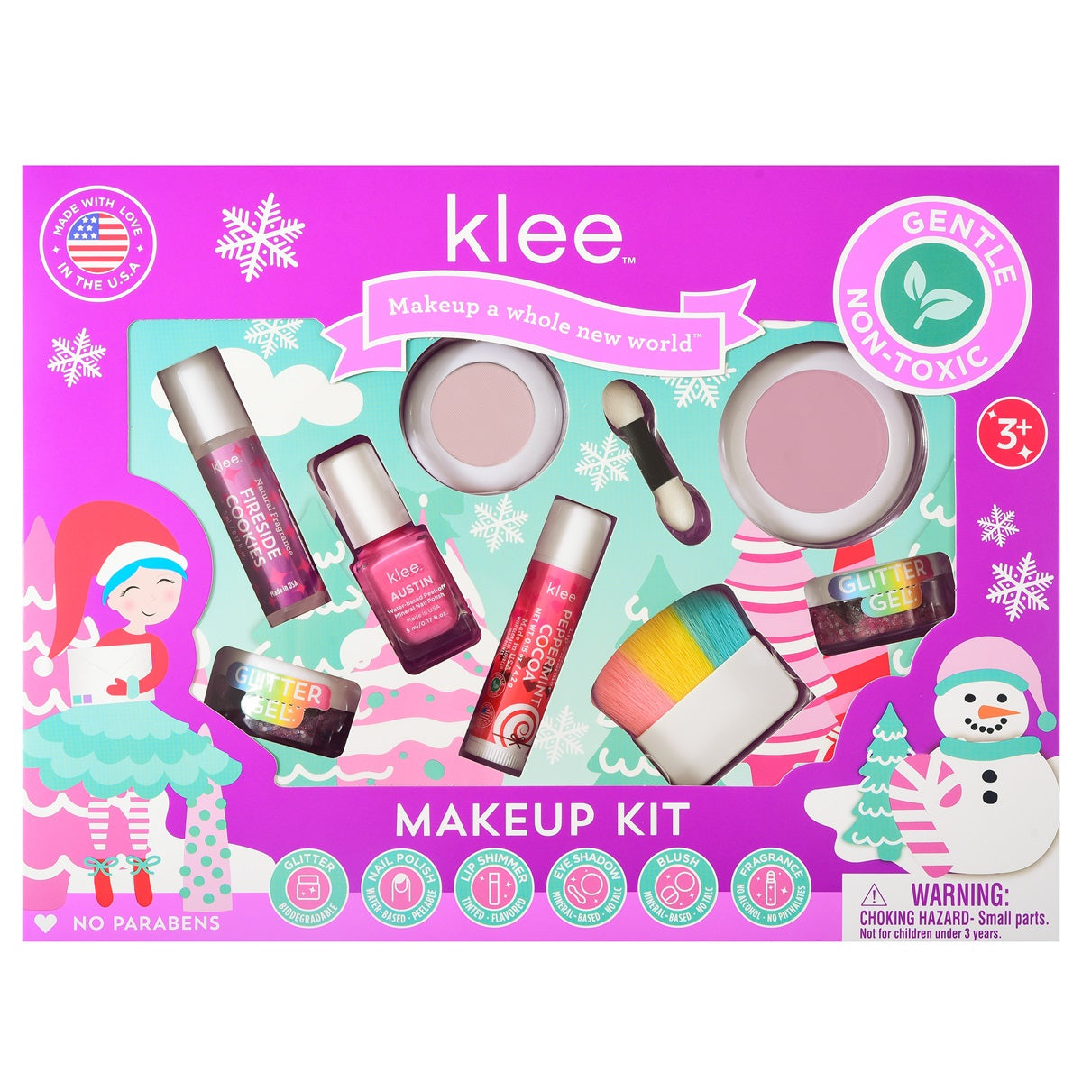 Klee Naturals - Xmas Edition - Natural Mineral Deluxe Makeup Kit 聖誕版 - 華麗彩妝香水組合7件組合 (Holiday Giggles)