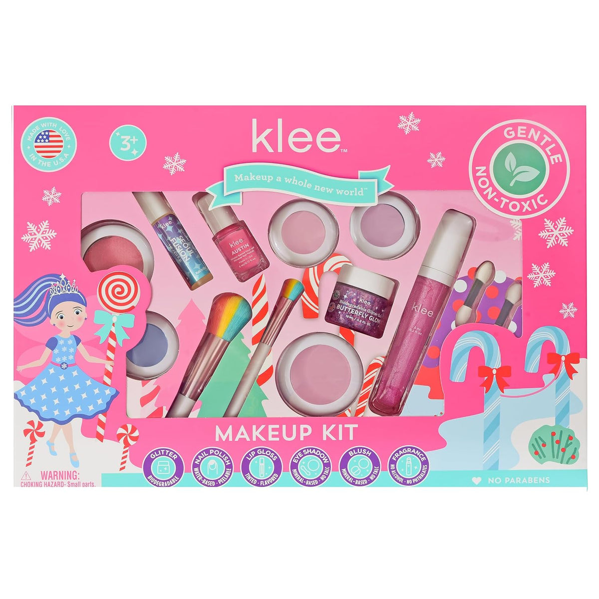 【Preorder ONLY 預購產品】Klee Naturals - Xmas Edition - Ultra Deluxe Mineral Makeup Kit 聖誕版 - 極致華麗彩妝香水組合11件套 (Let it Glow)