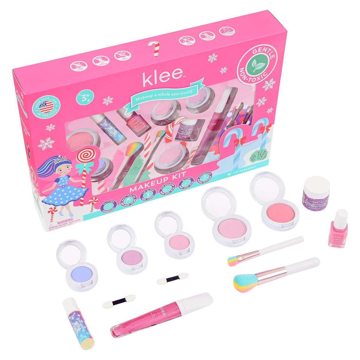 【Preorder ONLY 預購產品】Klee Naturals - Xmas Edition - Ultra Deluxe Mineral Makeup Kit 聖誕版 - 極致華麗彩妝香水組合11件套 (Let it Glow)