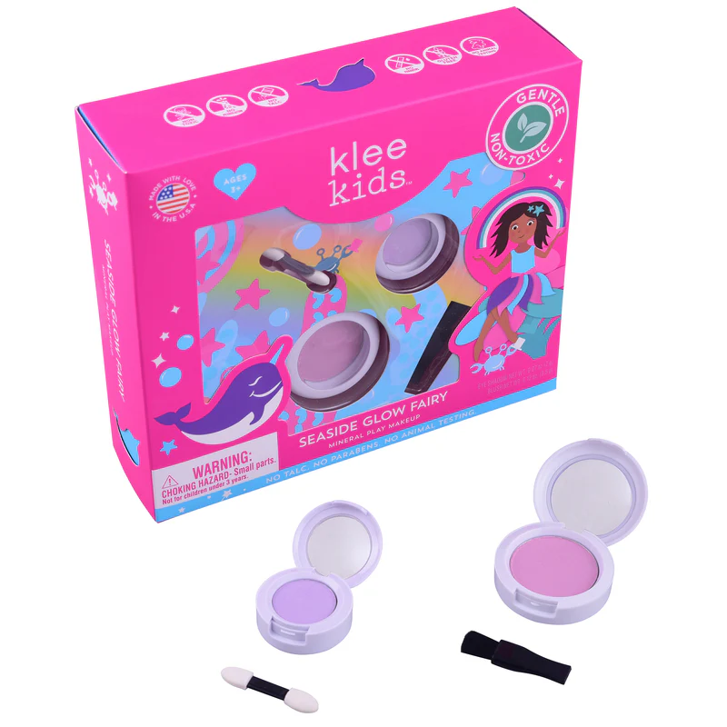 Klee Kids Pressed Eyeshadow &amp; Blush Set 2PC (Seaside Glow Fairy) 天然礦物眼影胭脂2件組合 (海邊精靈)