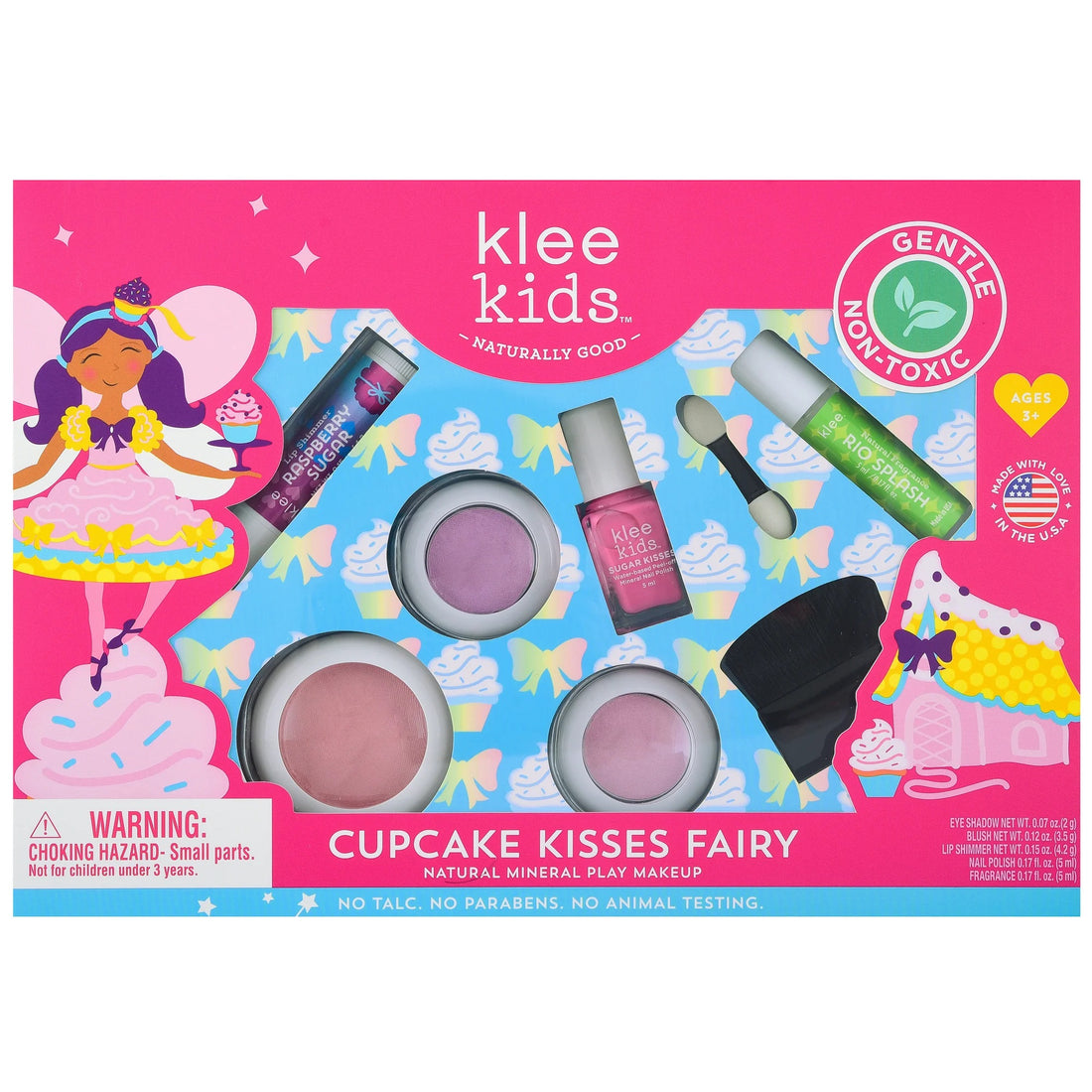 Klee Kids Deluxe Makeup 6PC Kit (Cupcake Kisses Fairy) 天然礦物彩妝香水組合 (甜點精靈)