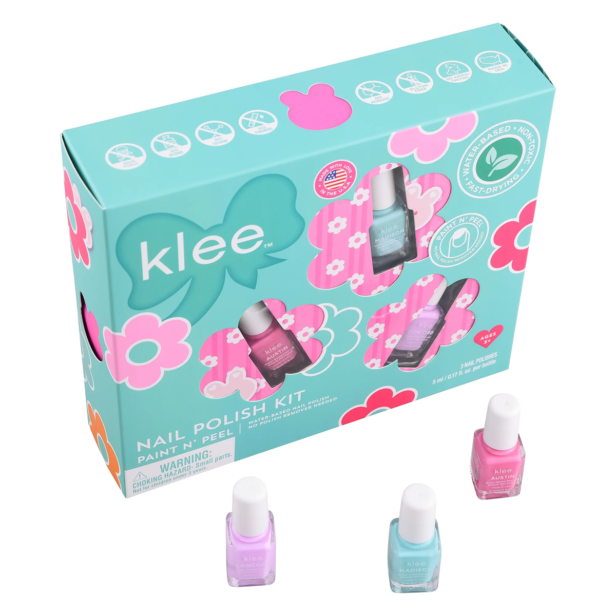 Klee Kids Water-based Mini Nail Polish Kit (Fairy Showers) 兒童水溶性迷你指甲油套裝 (仙子派對)