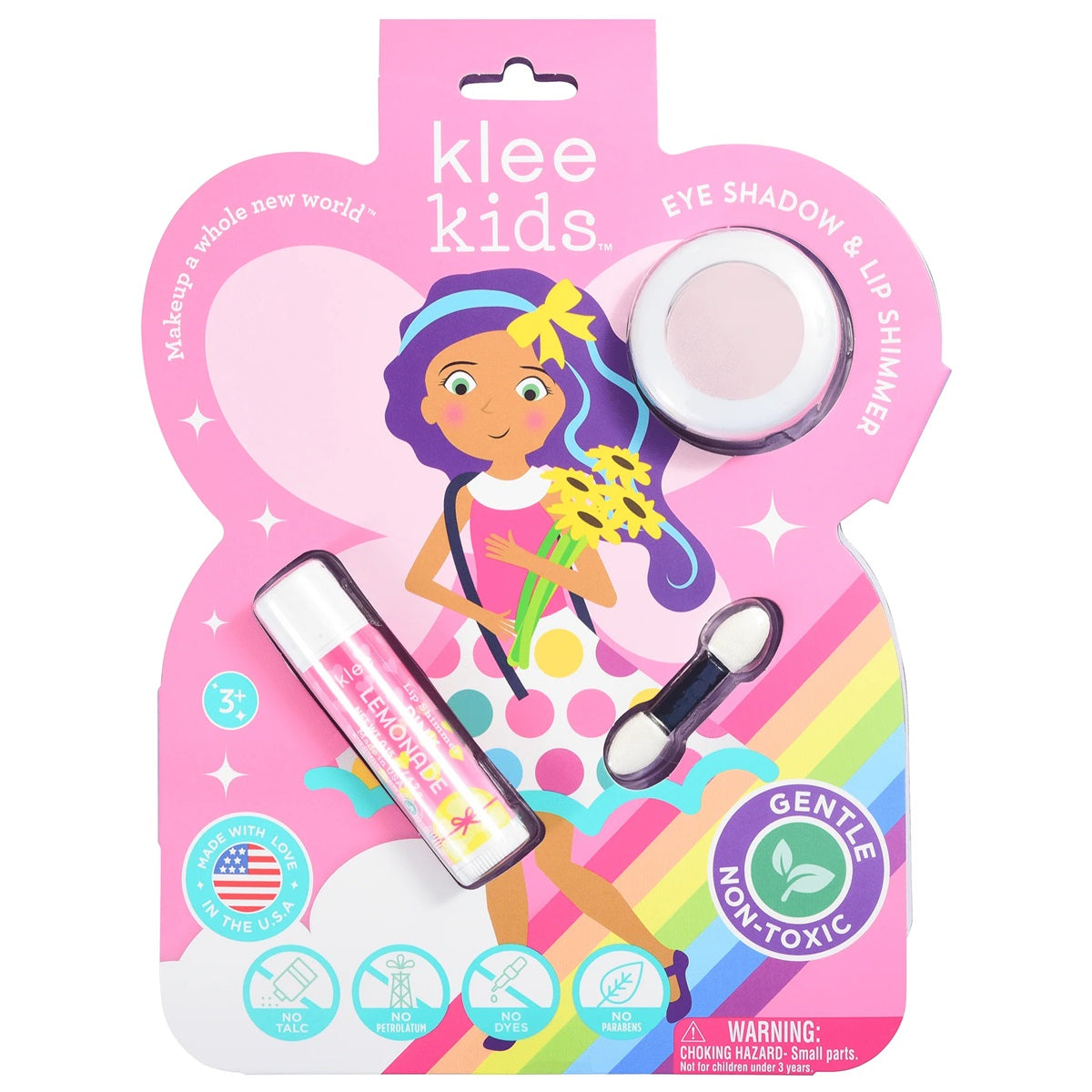 【Preorder ONLY 預購產品】Klee Kids Eyeshadow+Lip Shimmer Set (Brooklyns Treasures) 天然礦物眼影及唇蜜組合 (粉紅色)