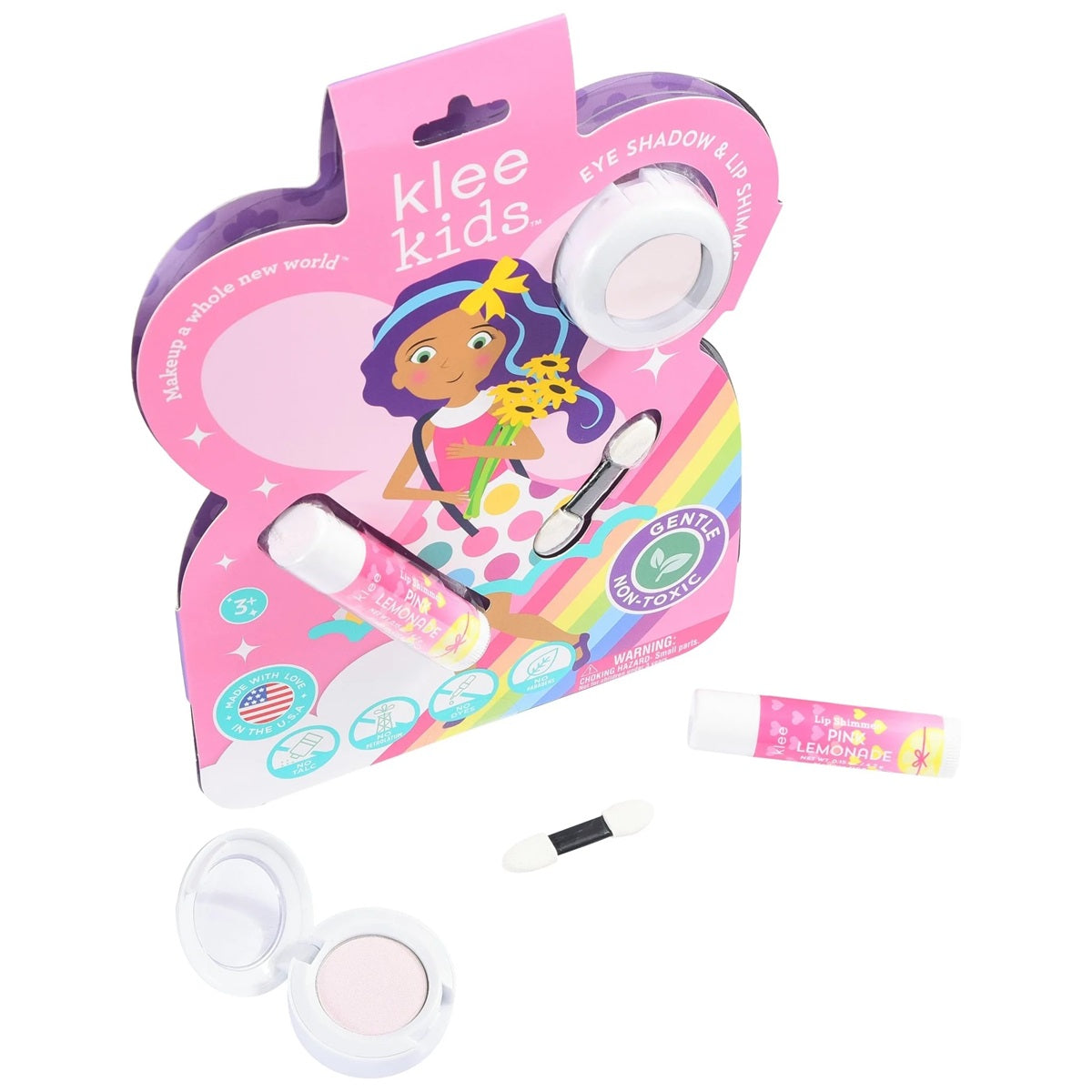 【Preorder ONLY 預購產品】Klee Kids Eyeshadow+Lip Shimmer Set (Brooklyns Treasures) 天然礦物眼影及唇蜜組合 (粉紅色)