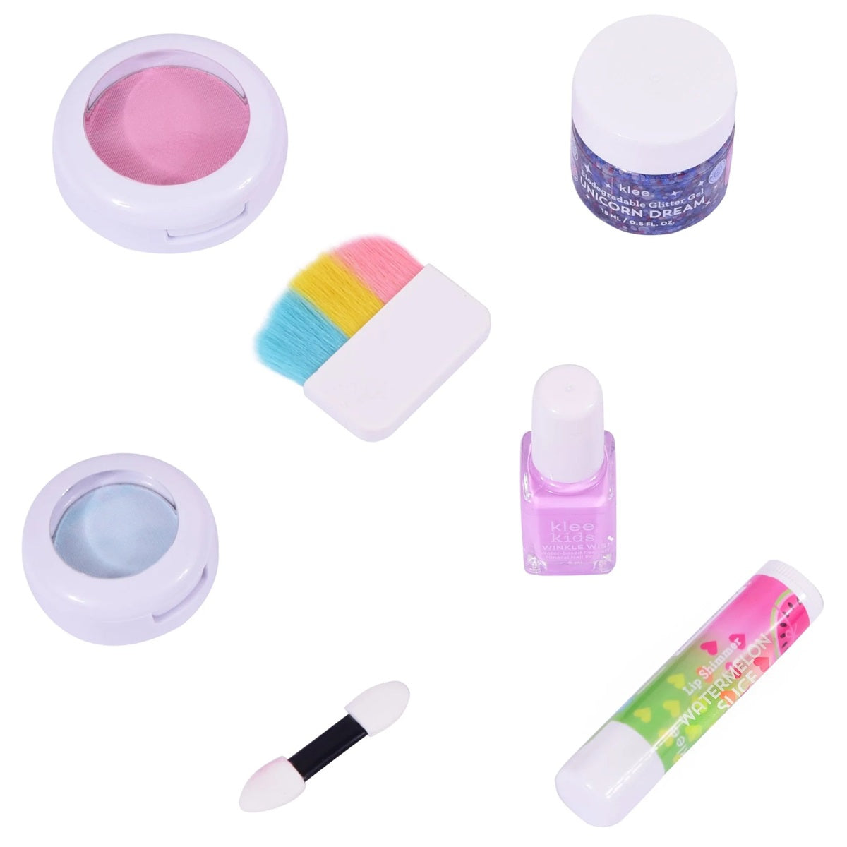 Klee Kids Pressed Powder Makeup 5PC Kit (Confetti Wishes Fairy) 天然礦物彩妝5件組合 (願望精靈)