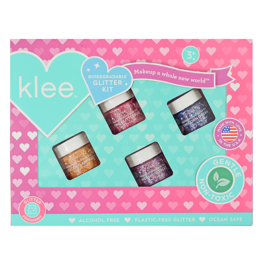 Klee Naturals Bio-Glitter Gel 4PC Kit (Mermaid Party) 閃粉啫喱4件組合 (人魚派對)