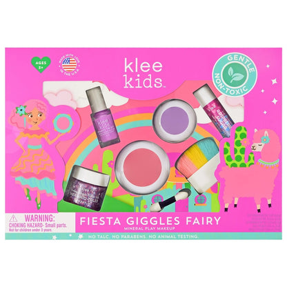 Klee Kids Pressed Powder Makeup 5PC Kit (Fiesta Giggles Fairy) 天然礦物彩妝5件組合 (歡樂精靈)