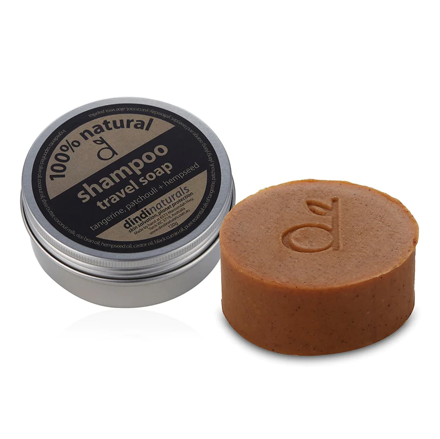 Dindi Shampoo/Travel Soap (Tangerine Patchouli) 滋養洗髮便携皂 (柑橘廣藿香) 120g
