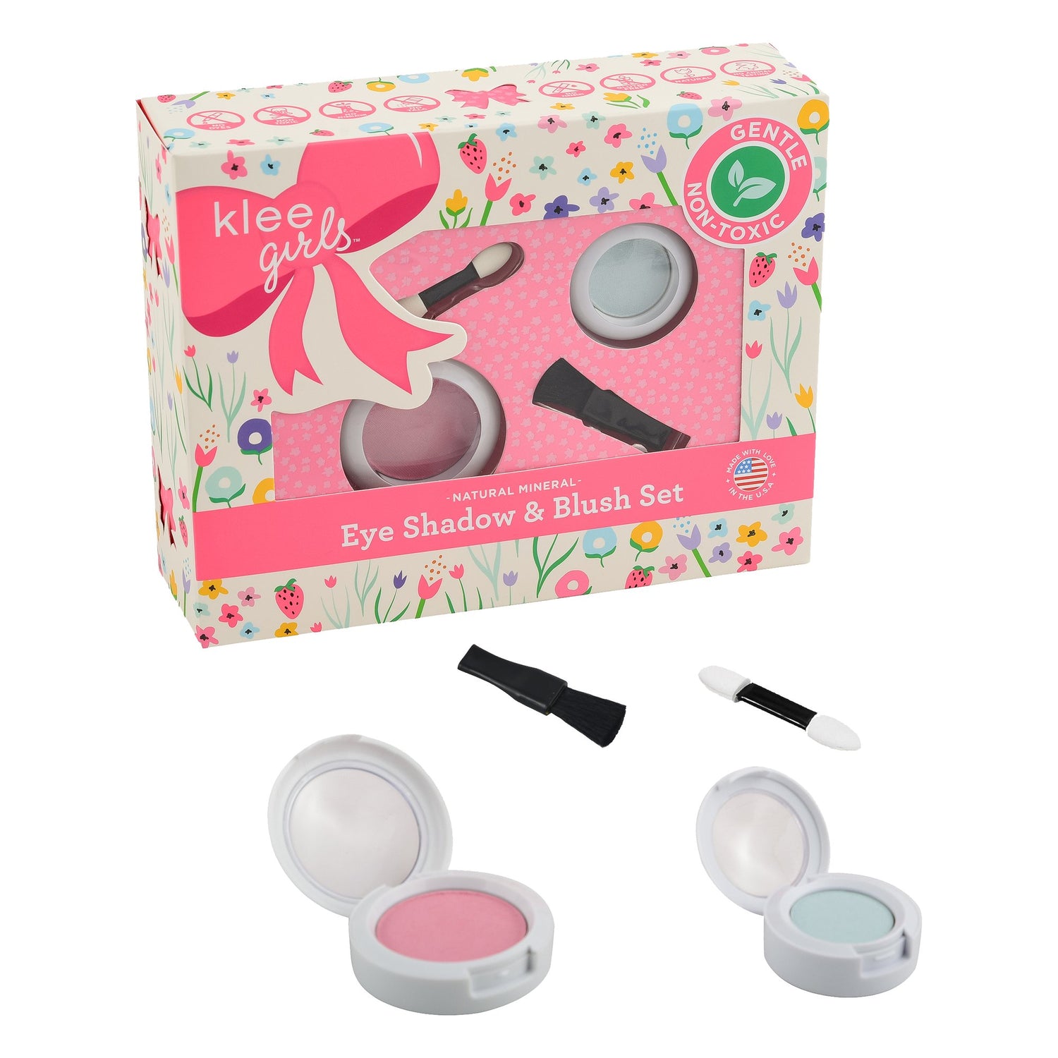 Klee Girls Pressed Eyeshadow &amp; Blush Set 2PC (Wish and Faith) 天然礦物眼影胭脂2件組合 (信心祝福)