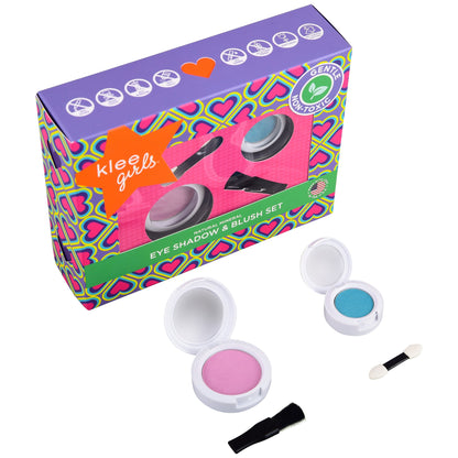Klee Girls Pressed Eyeshadow &amp; Blush Set 2PC (Wink &amp; Smile) 天然礦物眼影胭脂2件組合 (眉開眼笑)