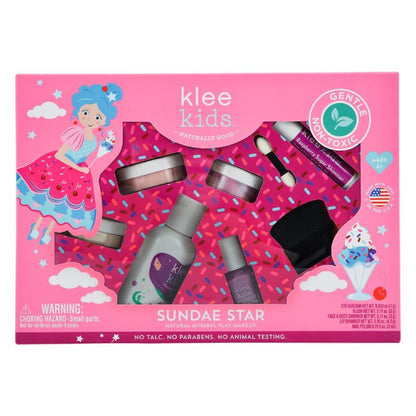 Klee Kids Loose Powder 6PC Kit (Sundae Star) 天然礦物彩妝6件組合 (新地明星)