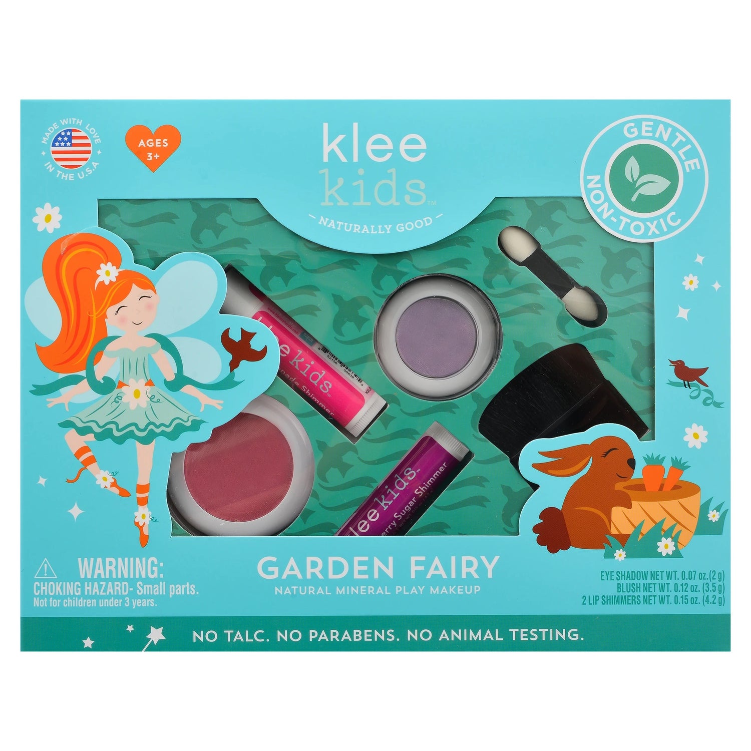 Klee Kids Pressed Powder 4PC Kit (Garden Fairy) 天然礦物彩妝4件組合 (花園精靈)