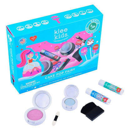 Klee Kids Pressed Powder 4PC Kit (Cake Pop Fairy) 天然礦物彩妝4件組合 (蛋糕精靈)