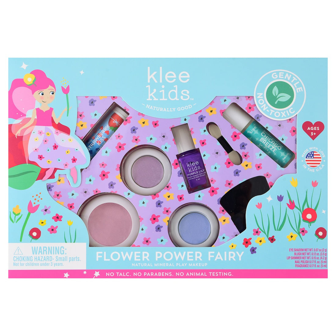 Klee Naturals Deluxe Makeup 6PC Kit (Flower Power Fairy) 天然礦物彩妝香水組合 (繁花精靈)
